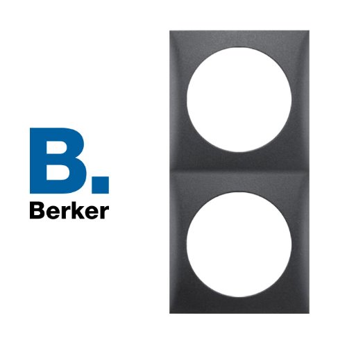 버커 매입 콘센트,스위치 2구 커버-블랙
